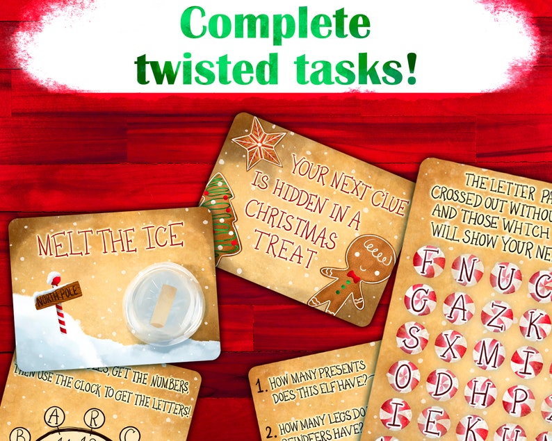 Christmas Treasure Hunt Printable Escape Room for Kids Etsy