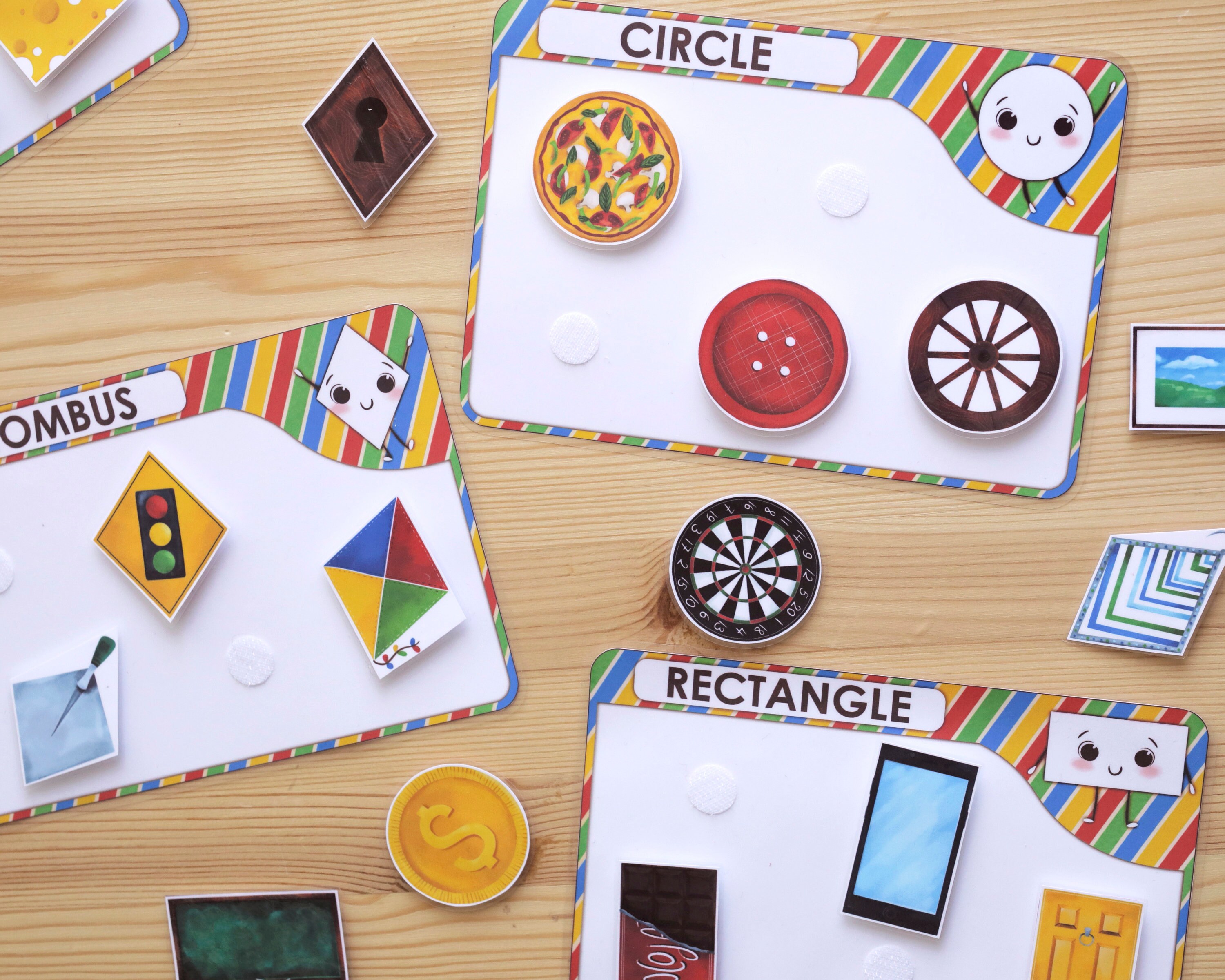 Sorting By Shape Printable Cards Homeschool Preschool | Etsy