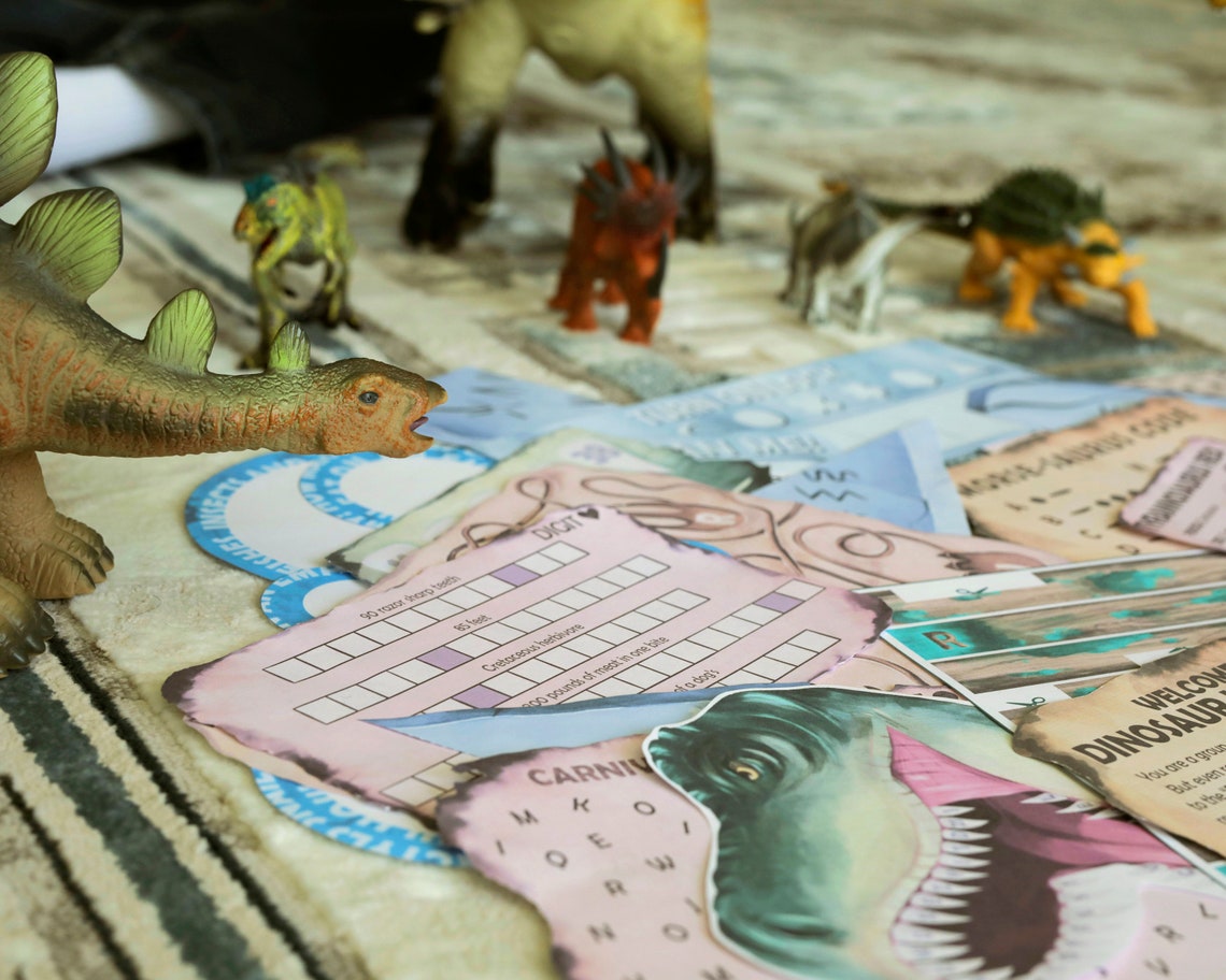 Dinosaur Island Escape Room For Kids Printable Jurassic Etsy