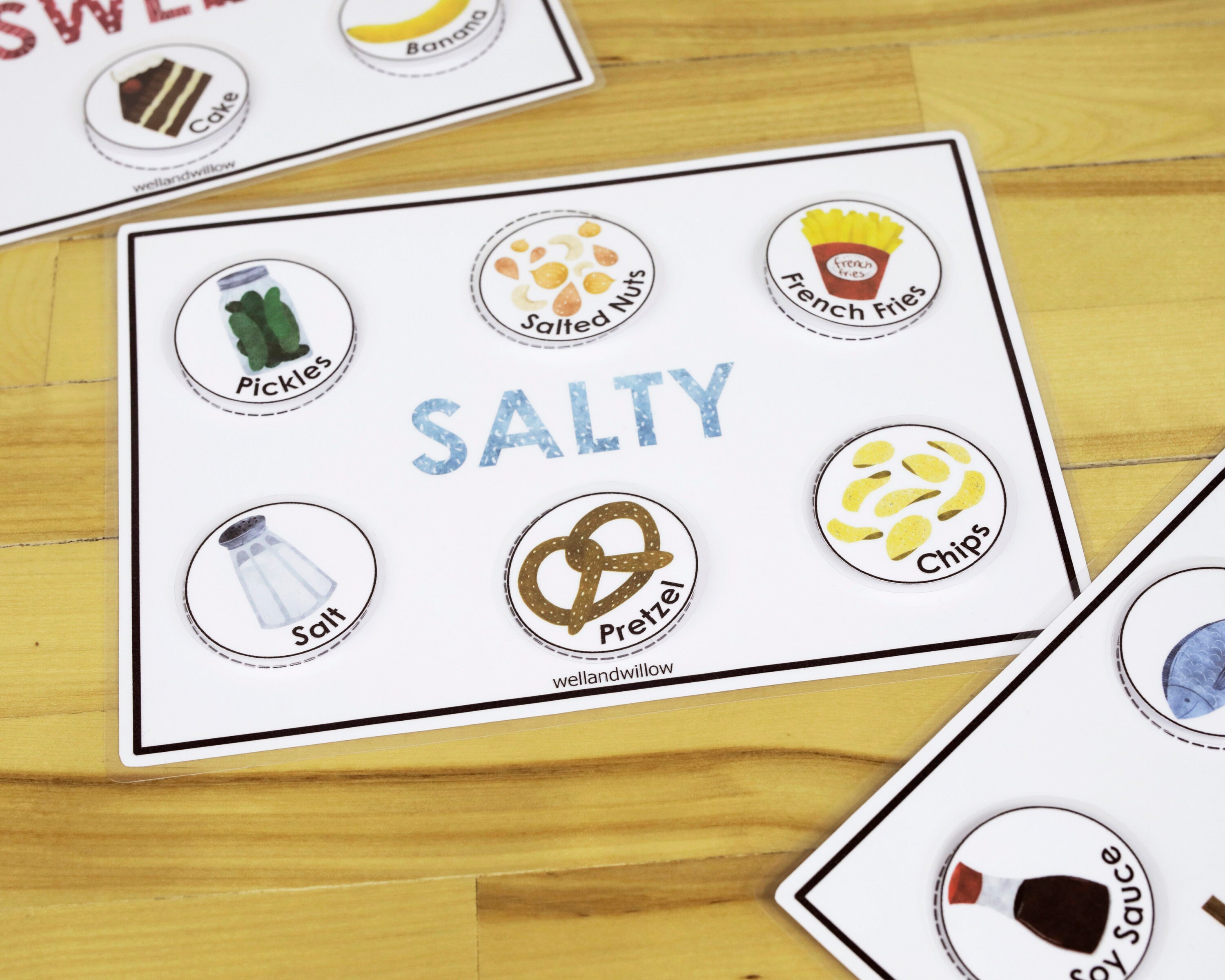 Sense of Taste Sorting Game Homeschool Preschool Binder | Etsy