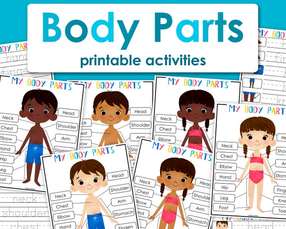 My Body Parts Matching Game Printable Busy Book Etsy