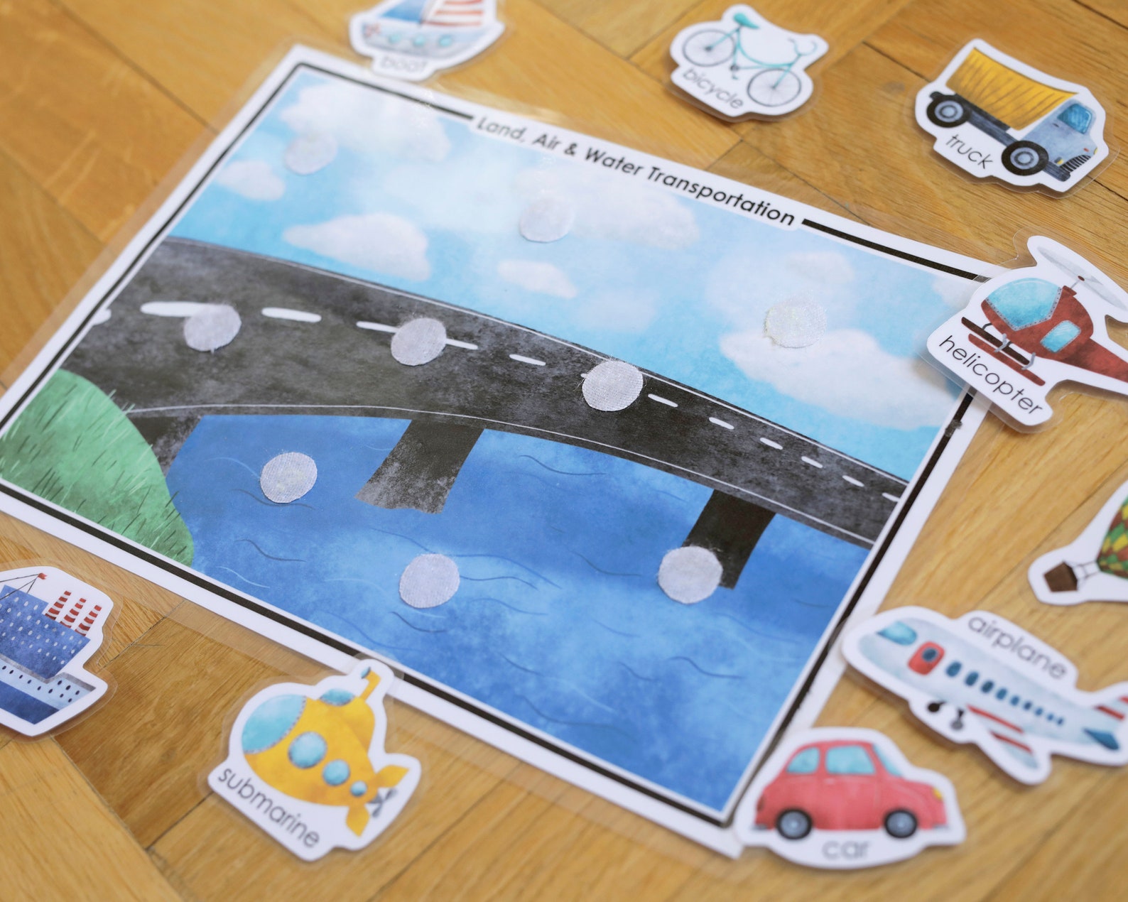 Land Air and Water Transportation Sorting Preschool | Etsy