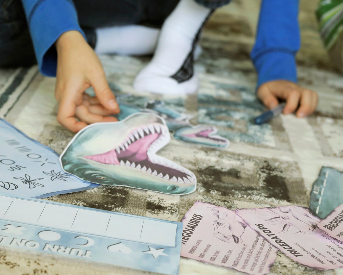 Dinosaur Island Escape Room For Kids Printable Jurassic Etsy