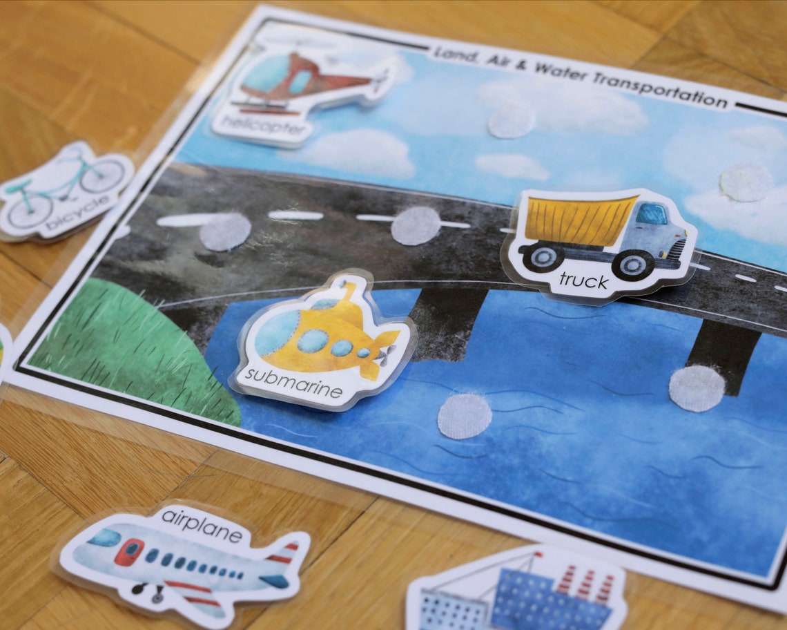 Land Air and Water Transportation Sorting Preschool | Etsy