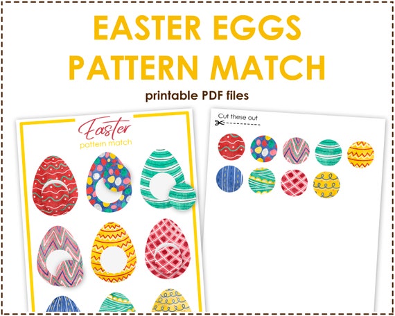 Easter Pattern Match Eggs Activity Homeschool Preschool