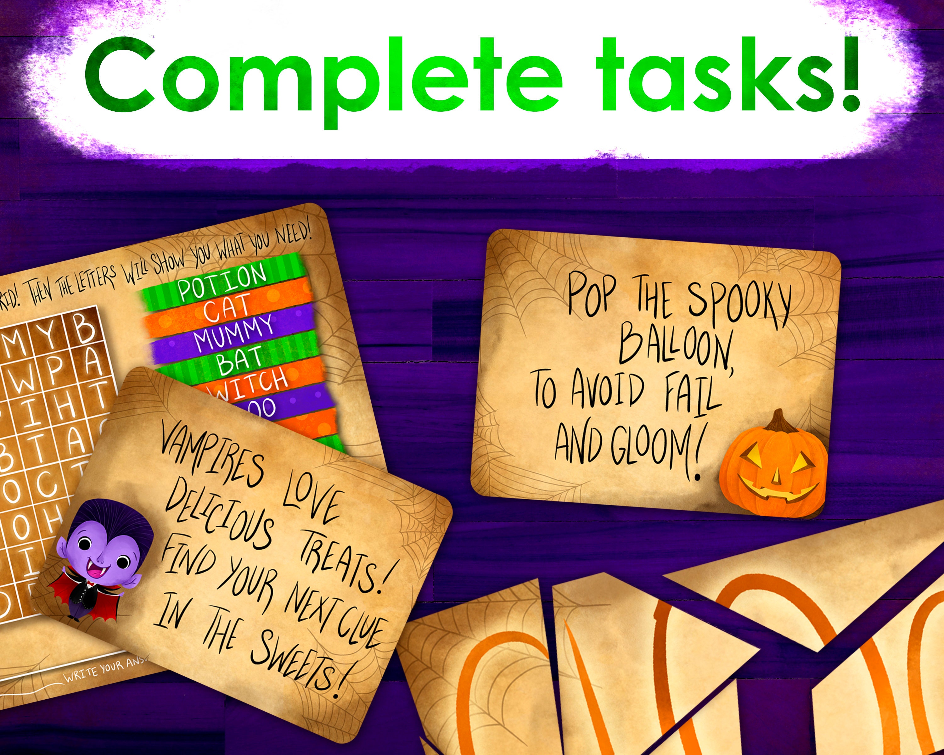 Halloween Treasure Hunt Printable Pack Secret Codes Ciphers | Etsy