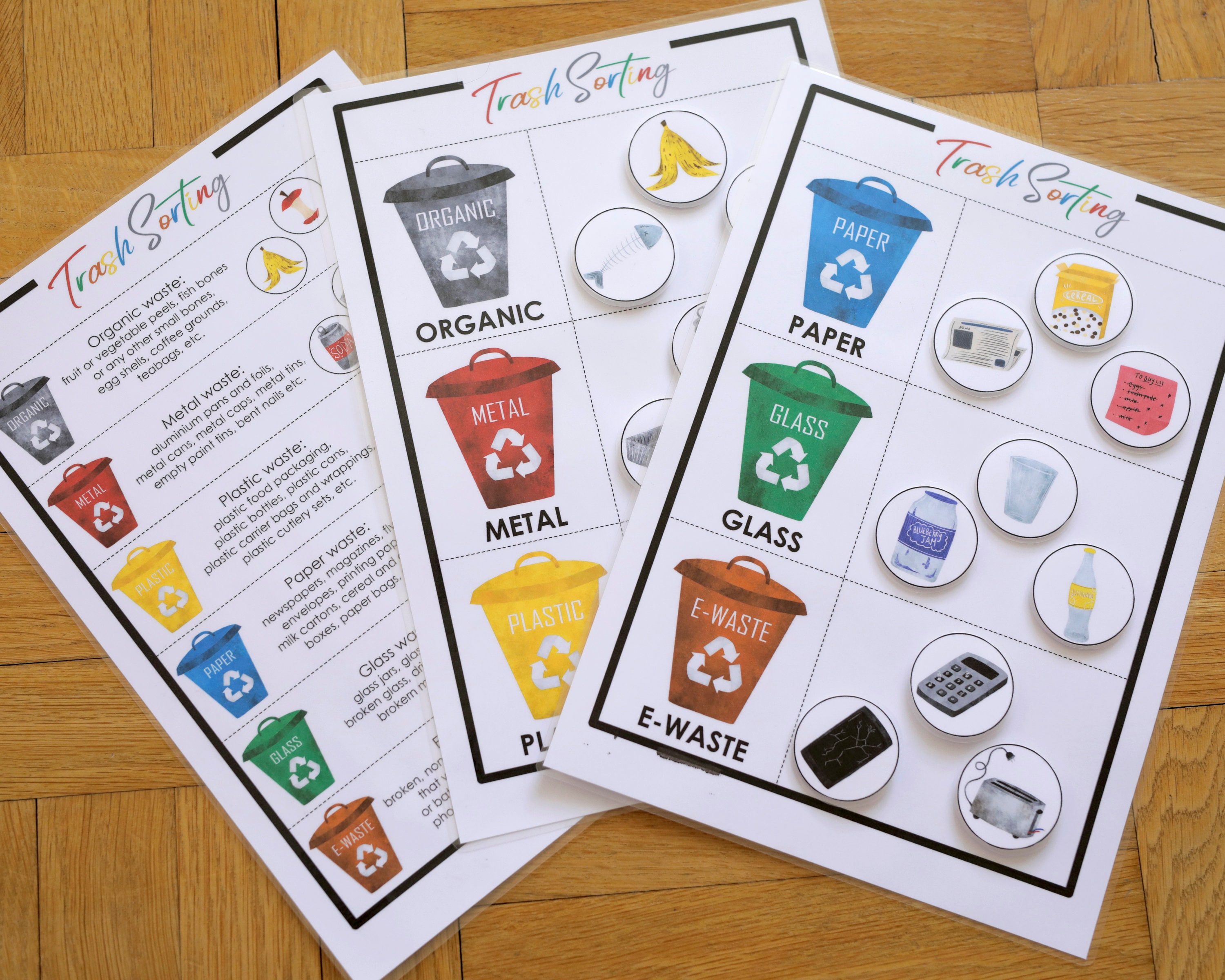 Trash Sorting Preschool Activity Homeschool Green Day Etsy