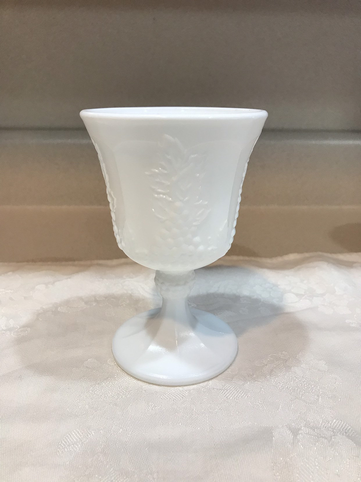 Milk Glass Goblets set of 9 Etsy