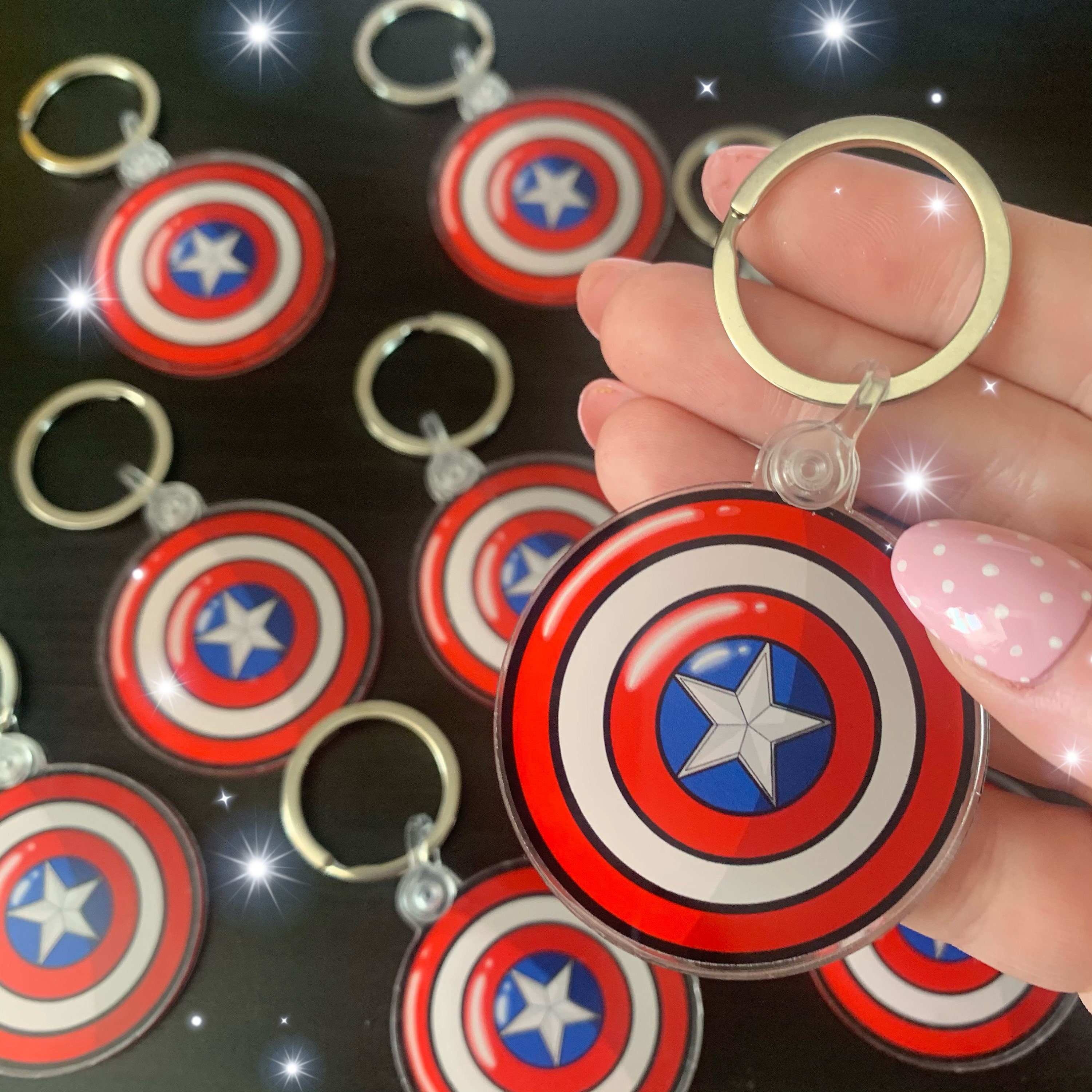 Cap shield deals keychain