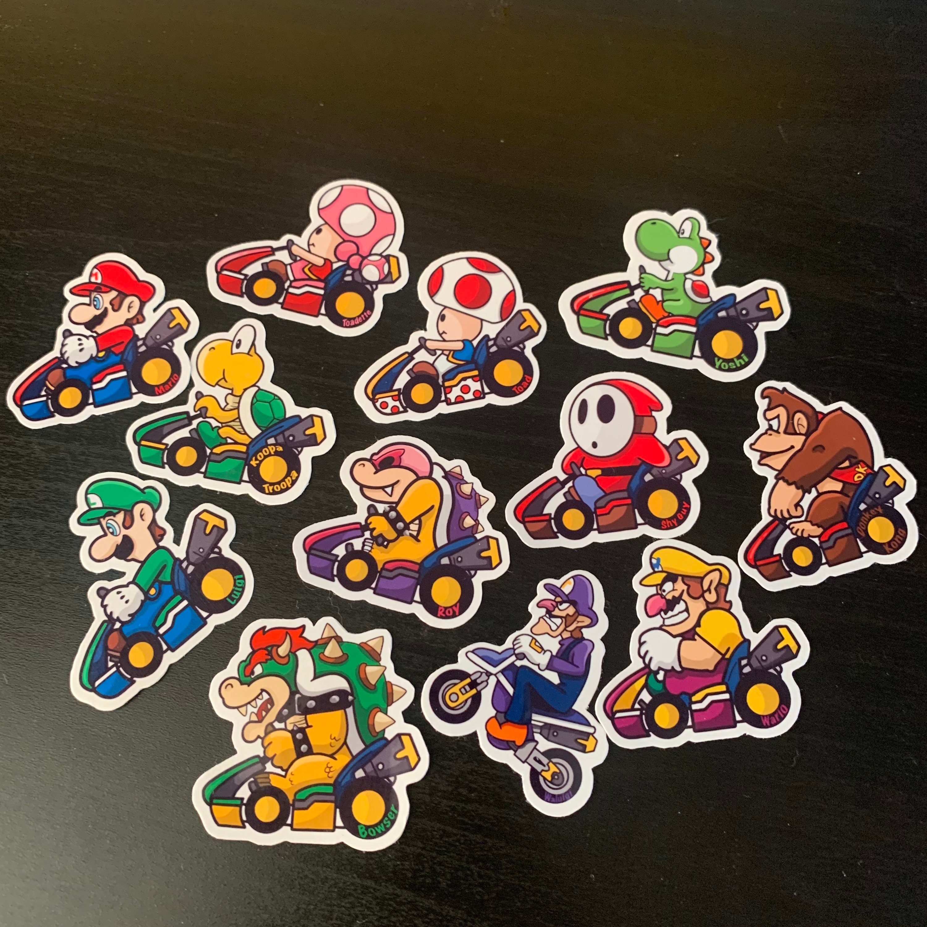 Mario kart character stickers Etsy