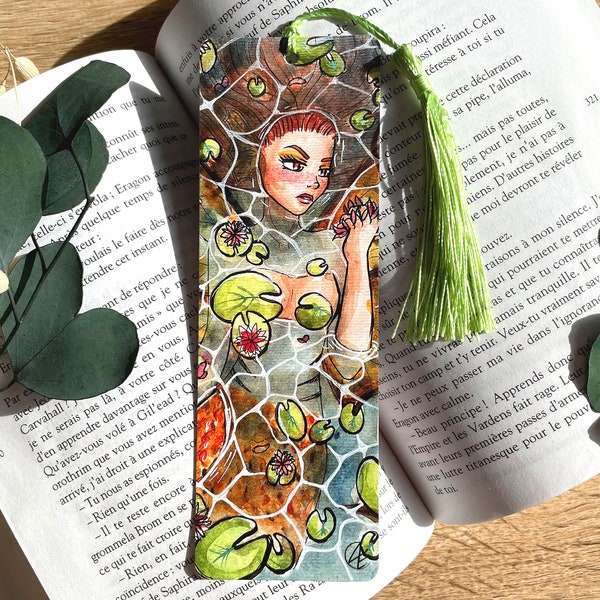 BOOKMARK - Mermaid fairy with nenuphar