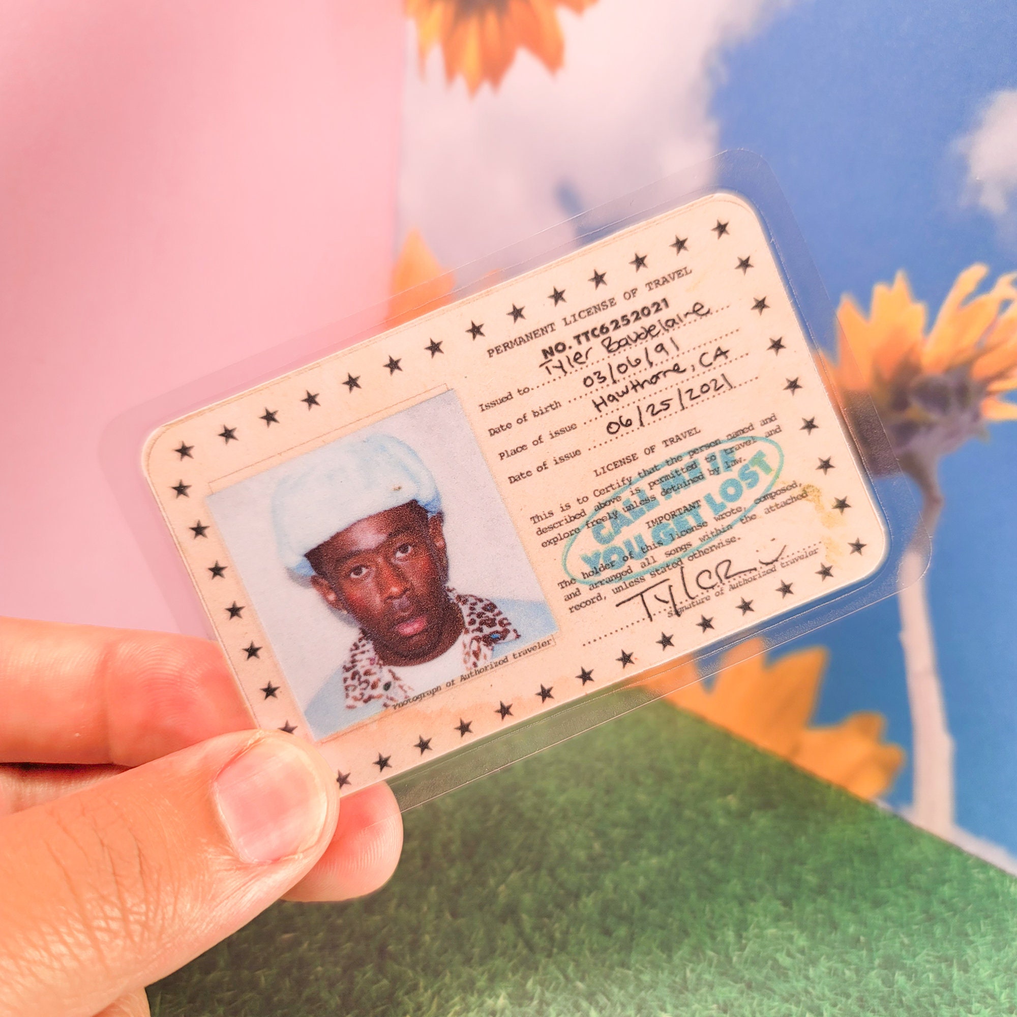 Tyler The Creator Call Me If You Get Lost Id Double Sided Etsy Tyler The Creator Call Me If You Get Lost Id Double Sided Etsy