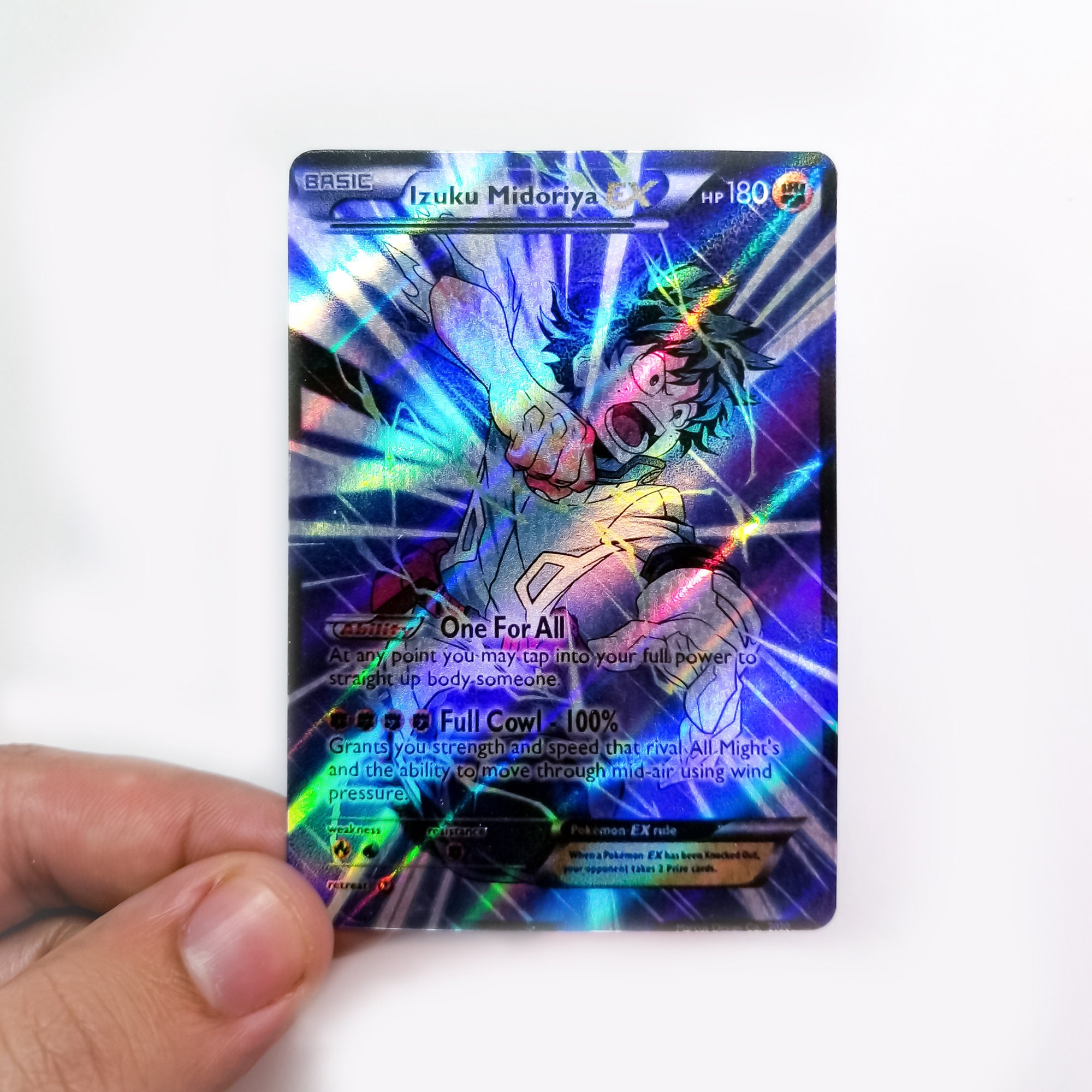 Izuku Midoriya Holographic Pokemon Card My Hero Academia Etsy Izuku Midoriya Holographic Pokemon Card My Hero Academia Etsy
