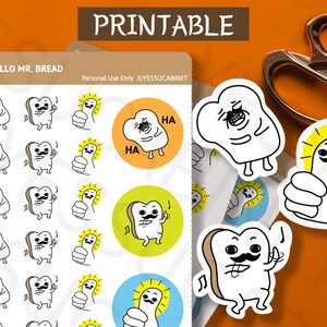 Cute Character Sticker, Printable Planner Stickers, Laptop Stickers ...