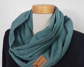 Loopscarf Melange Jersey, also known as a beanie hat or arm warmer and in many different Colours can be ordered
