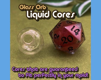 Liquid Core Inclusions for Dice Making! Sizes for Full Sets and d20s - Glass Orbs for Liquid Core Dice - Druid Dice