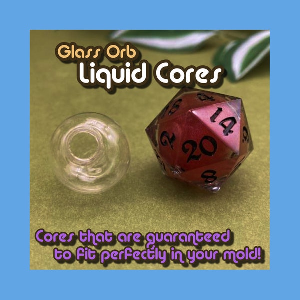 Liquid Core Inclusions for Dice Making! Sizes for Full Sets and d20s - Glass Orbs for Liquid Core Dice - Druid Dice