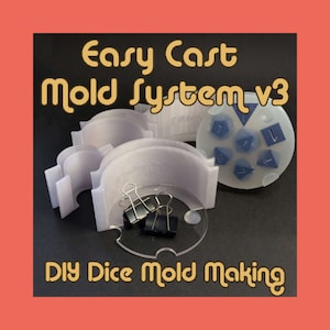 Easy Cast Mold System v3 - Get Perfect Dice Mold Casts - Dice Mold Maker - Druid Dice