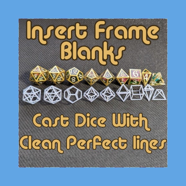 Dice Frame Inserts - Create Clean Dice Line Edges for Terrarium Dice and More - Druid Dice