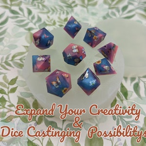 Insert Mold Blanks for custom dice for inclusions, painted designs, and engraving and more Druid Dice image 2