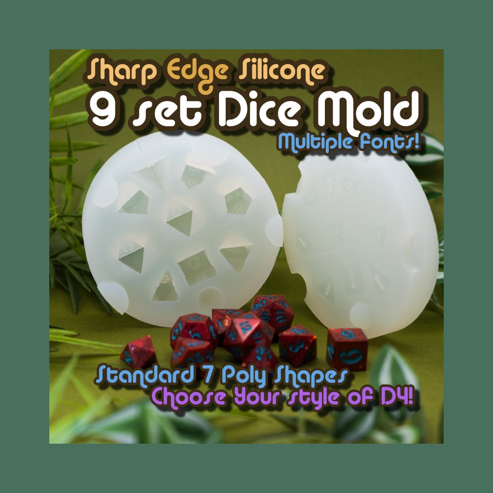 Polyhedral Dice Molds and Standard Dice Mold, D20 and D6 Dice Silicone  Molds, DIY Epoxy Resin Casting Molds for Jewelry Craft Making, Digital DND  RPG
