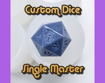 RPG Master Dice -  Single Custom Die master, d20, Jumbo d20, Mini d20 & more!