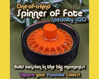 Spinner of Fate - d20 Dice Spinner & Fidget - Multiple color options - Druid Dice