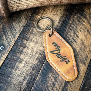 Guante de béisbol de cuero Motel Key Fob, llavero