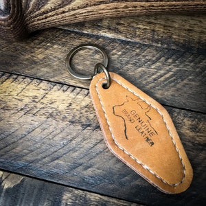 Guante de béisbol de cuero Motel Key Fob, llavero