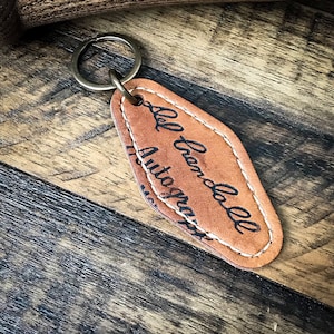 Del Crandall Guante de Béisbol Cuero Motel Key Fob, Llavero