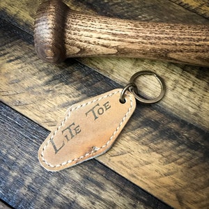 Guante de béisbol de cuero Motel Key Fob, llavero