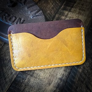 Wilson 1950's Boxing Speed Bag Leather Wallet, Minimalist Leather Wallet, Horween Leather