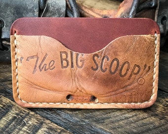 Baseball Glove Leather Wallet, Minimalist Leather Wallet