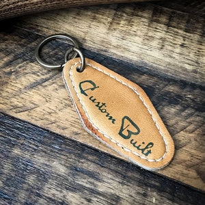 Guante de béisbol de cuero Motel Key Fob, llavero