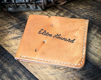 Elston Howard Repurposed Baseball Glove Leather Bi-Fold Wallet, Minimalist Wallet, Handmade, Horween, Baseball Gift, New York Yankees