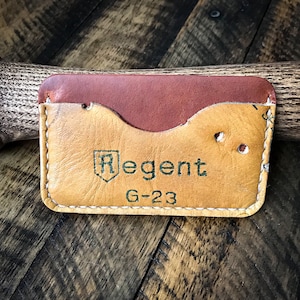 Regent Baseball Glove Leather Wallet, Minimalist Leather Wallet, Horween Leather
