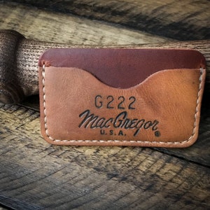 MacGregor Baseball Glove Leather Wallet, Minimalist Leather Wallet, Horween Leather