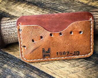 Joe DiMaggio Hollander Baseball Glove Leather Wallet, Minimalist Leather Wallet, Horween Leather