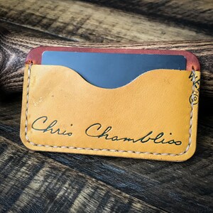 Chris Chambliss reutilizó la billetera de cuero del guante de béisbol, la billetera de cuero minimalista, Horween, los Yankees de Nueva York