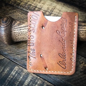 Orlando Cepeda Guante de béisbol Funda de tarjeta de cuero, cartera de cuero minimalista, hecha a mano, Horween