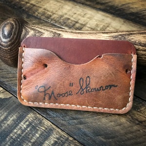 Moose Skowron Baseball Glove Leather Wallet, Minimalist Leather Wallet, New York Yankees