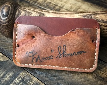 Moose Skowron Baseball Glove Leather Wallet, Minimalist Leather Wallet, New York Yankees