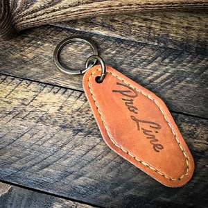 Guante de béisbol de cuero Motel Key Fob, llavero