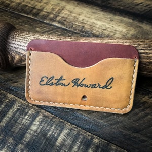 Elston Howard reutilizó la billetera de cuero del guante de béisbol, la billetera de cuero minimalista, Horween, new york yankees