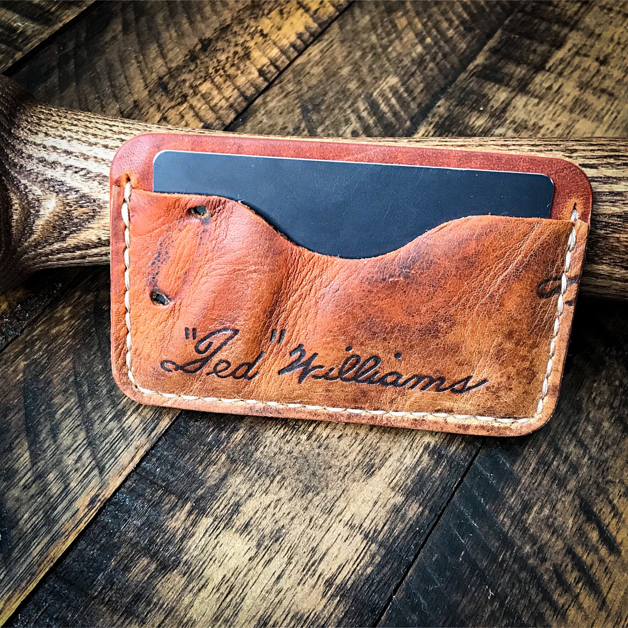 red sox leather wallet