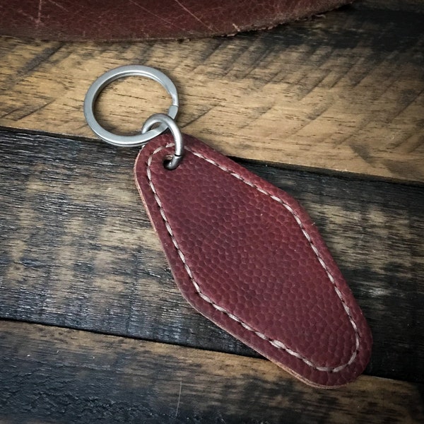 Leather Key Fob Football Etsy