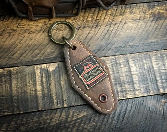 Baseball Glove Leather Motel Key Fob, Keychain