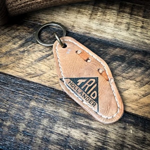 Guante de béisbol de cuero Motel Key Fob, llavero