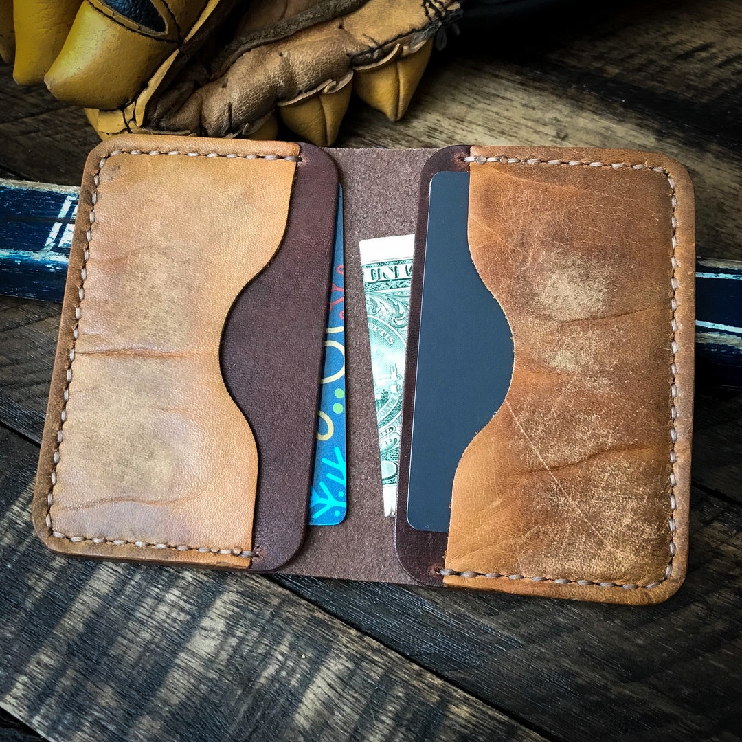 Repurposed Cooper GP65 Hockey Goalie Pad Leather Bi Fold Wallet