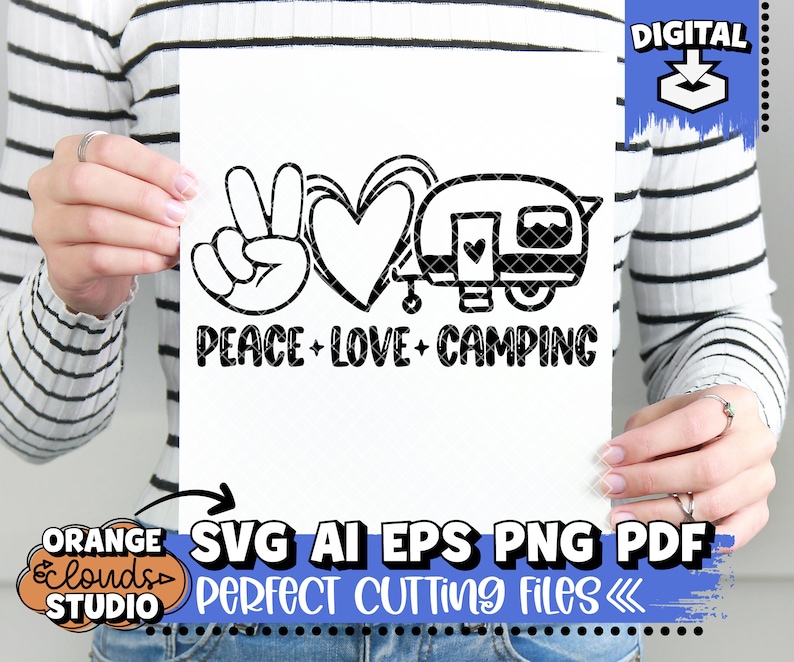 Download Peace Love Camping Svg Ai Eps Png Pdf Camp Life Svg Cricut ...